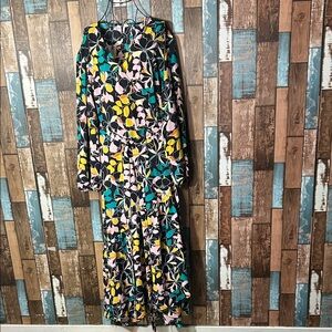 Bar III Black and Pink Floral Dress